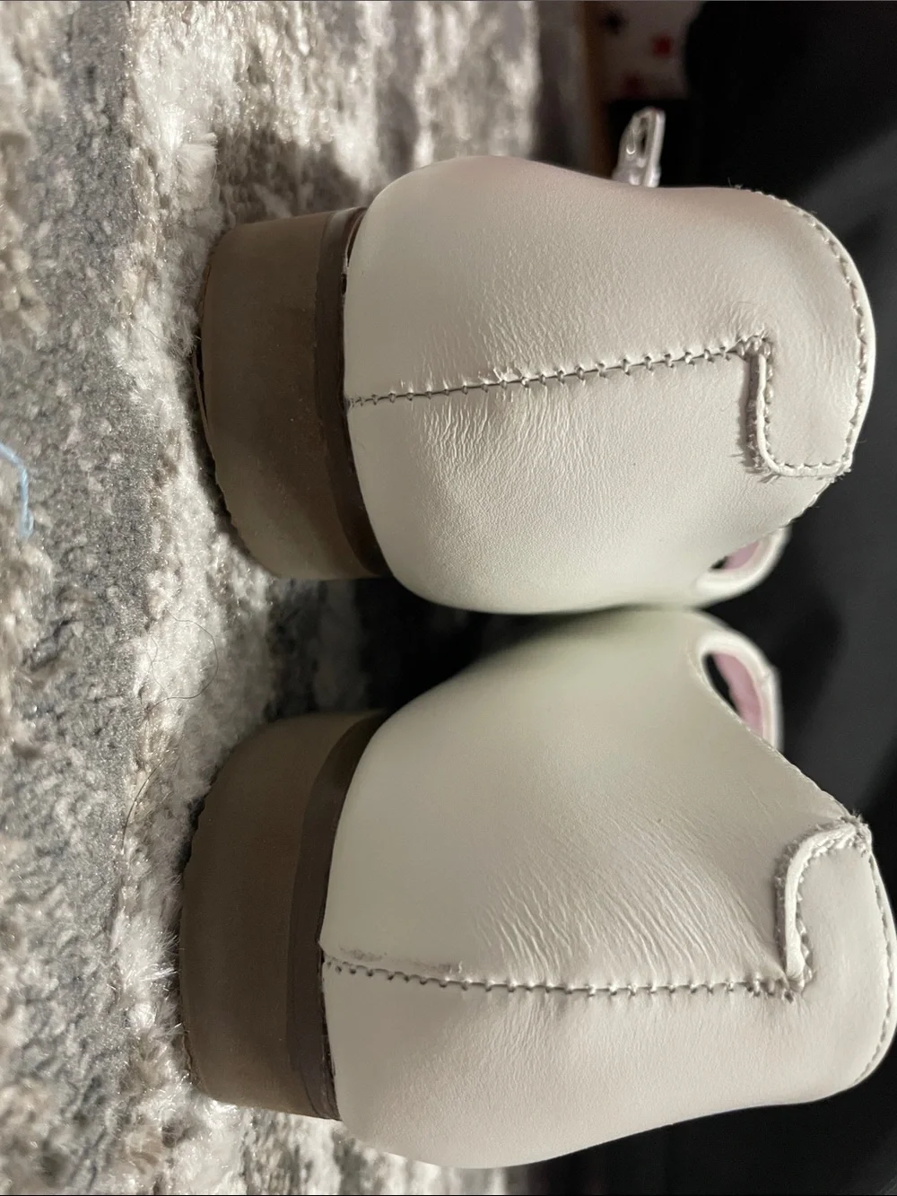 Nina Girls white Bonnett Mary Jane Shoes with Pink Insole